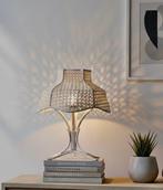 Tafellamp - Vintage rieten en bamboe tafellamp in wit -