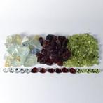 Collection daigue-marine, de grenat, de péridot. Avant et, Collections