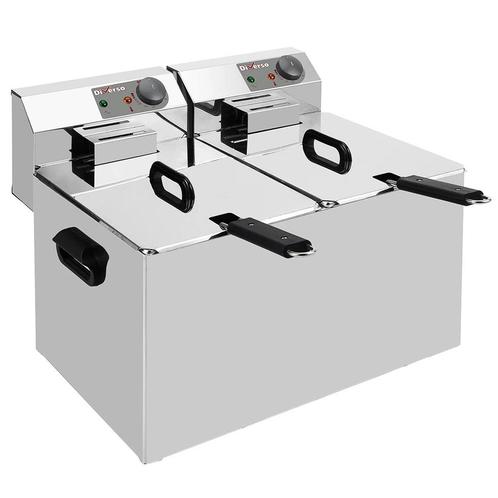 Friteuse | Elektrisch | 7+7L | 0°C/180°C | 6.4kW (2x 230V), Zakelijke goederen, Horeca | Keukenapparatuur, Nieuw in verpakking