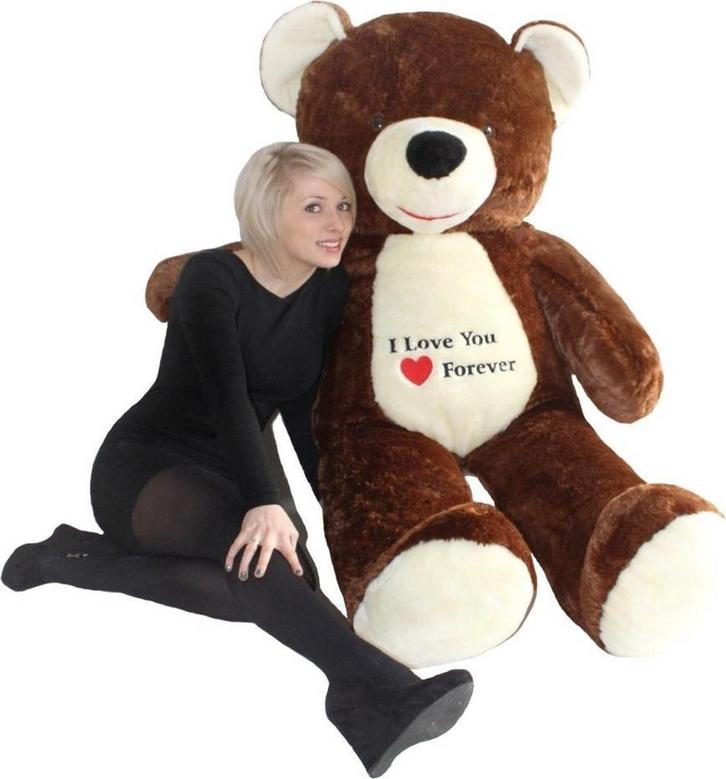 Grote knuffelbeer XL teddybeer bruin 170 cm XXL, Kinderen en Baby's, Speelgoed | Knuffels en Pluche, Nieuw, Ophalen of Verzenden