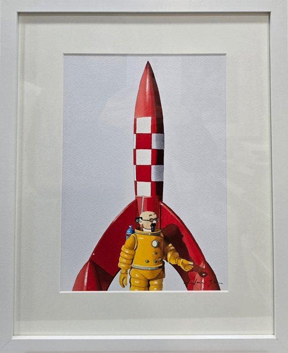 Toni Becerra (1967) - El sueño espacial, Antiek en Kunst, Kunst | Schilderijen | Modern