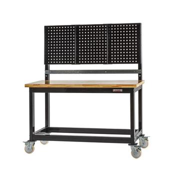 Verrijdbare heavy duty werkbank zwart 160 cm. Werkbank op beschikbaar voor biedingen