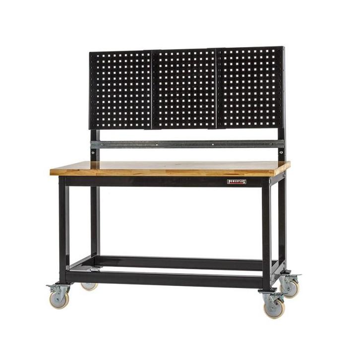 Verrijdbare heavy duty werkbank zwart 160 cm. Werkbank op, Doe-het-zelf en Bouw, Werkbanken, Ophalen of Verzenden