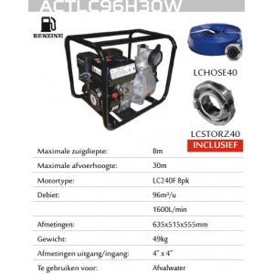 Motopompe lc96h30w 8pk 96 m³/h + tuyau arrosage de storz +, Bricolage & Construction, Outillage | Autres Machines