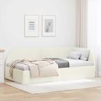 vidaXL Hoek Bed Frame Crème 80 cm x 200 cm Polyester en, Verzenden, Nieuw