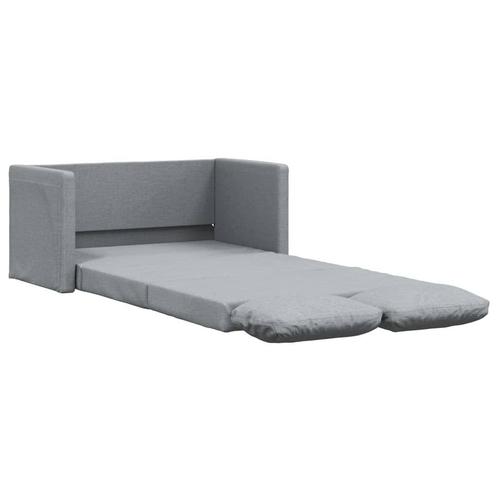 Lichtgrijze Vloerslaapbank - Bank & Bed 2-in-1 | Retour deal, Huis en Inrichting, Slaapkamer | Slaapbanken, Overige maten, 190 cm of minder