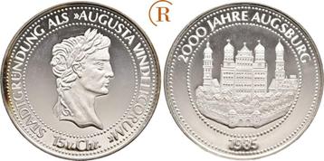 Feinzilver medaille 2000 Jahre Stadt Augsburg 1985 Augsbu... beschikbaar voor biedingen