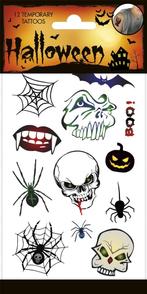 Halloween Nep Tattoos Skelet, Nieuw, Verzenden