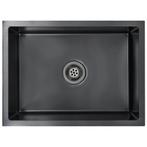Gootsteen Zwart RVS | Retour Deal | Onderbouw/Inbouw, Verzenden, Nieuw, Inox, Wastafel