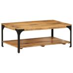 vidaXL Salontafel 2-laags 100x55x38 cm massief mangohout en, Huis en Inrichting, Tafels | Salontafels, Verzenden, Nieuw