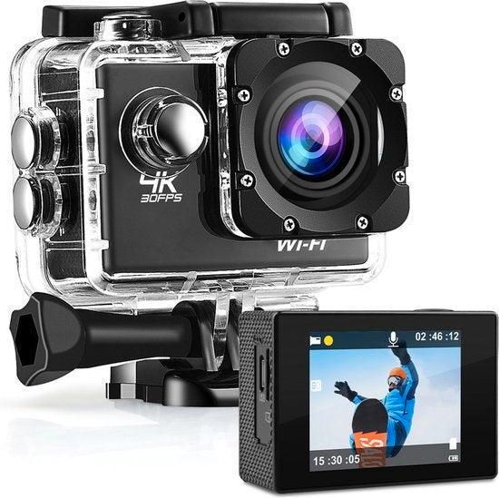 2dekans | Strex Action Camera 4K 16MP - 60FPS / 30M, Audio, Tv en Foto, Videobewaking, Ophalen of Verzenden