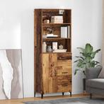 vidaXL Highboard met lade Oud Hout 69,5 x 34 x 180 cm, Huis en Inrichting, Kasten | Dressoirs, Verzenden, Nieuw
