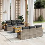 vidaXL Salon de jardin avec coussins 7 pcs gris résine, Jardin & Terrasse, Verzenden, Neuf, Salons de jardin