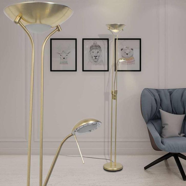 vidaXL Vloerlamp LED dimbaar 23 W, Huis en Inrichting, Lampen | Overige, Nieuw, Verzenden