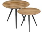 Mica Decorations Jailey - Bijzettafel - Set van 2 - H49 x, Huis en Inrichting, Verzenden, Nieuw