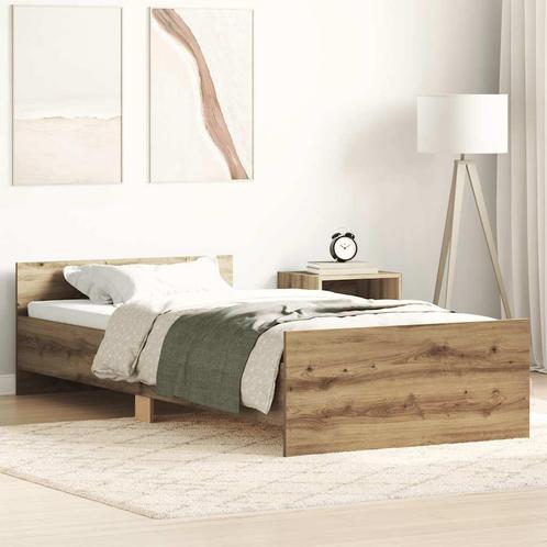 vidaXL Bedframe zonder matras spaanplaat artisanaal, Huis en Inrichting, Slaapkamer | Bedden, Nieuw, Verzenden