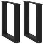 vidaXL Salontafelpoten 2 st U-vormig 28x(42-43) cm staal, Huis en Inrichting, Verzenden, Nieuw