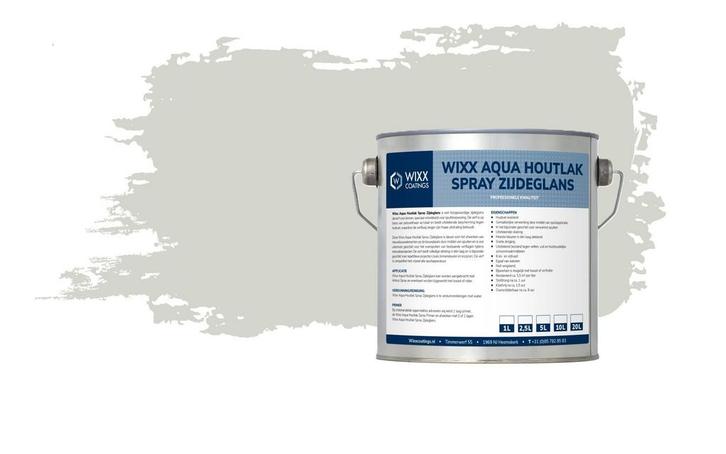 Wixx Aqua Houtlak Spray Zijdeglans RAL 9002 | Grijswit 20L, Doe-het-zelf en Bouw, Verf, Beits en Lak, Nieuw, Verzenden