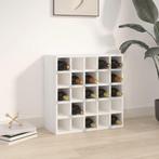 vidaXL Wijnkast Wit 56x25x56 cm Massief grenenhout, Huis en Inrichting, Woonaccessoires | Wijnrekken, Verzenden, Nieuw