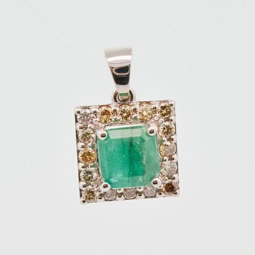 Zonder Minimumprijs - Hanger 14 kt. -  1.21ct. tw. Smaragd, Handtassen en Accessoires, Antieke sieraden