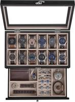 Horlogedoos- juwelendoos -  voor 12 horloges - met extra, Verzenden, Nieuw