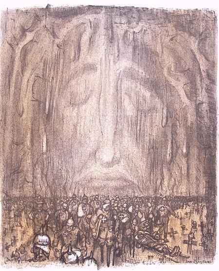 Oorlogsgewonden met treurende Jezus op spotprent, Boeken, Tijdschriften en Kranten, Nieuw, Verzenden