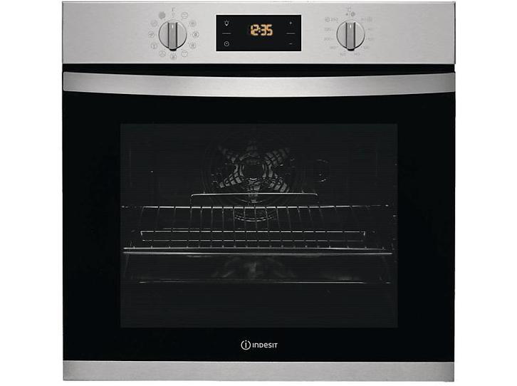 Indesit -  Multifunctionele Oven A+ (ifw 3844 P) - Inox, Elektronische apparatuur, Ovens, Hete lucht, Nieuw, Oven met grill, 45 tot 60 cm