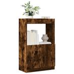 vidaXL Hoge kast 63x33x100 cm bewerkt hout gerookt, Verzenden, Nieuw