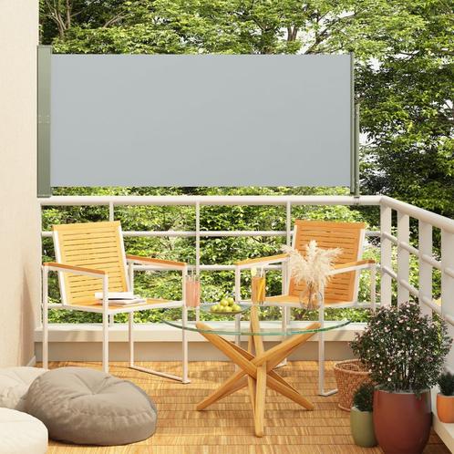 vidaXL Tuinscherm uittrekbaar 140x300 cm grijs, Tuin en Terras, Parasols, Nieuw, Verzenden