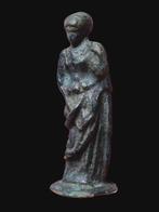 Oud-Romeins Brons Interesting goddess Statuette (Zonder