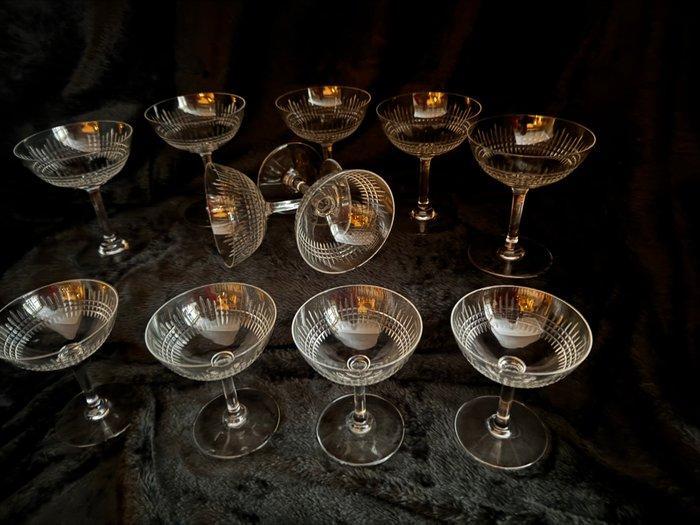 Baccarat - Champagneglas (11) - Nancy - Kristal, Antiek en Kunst, Antiek | Meubels | Tafels