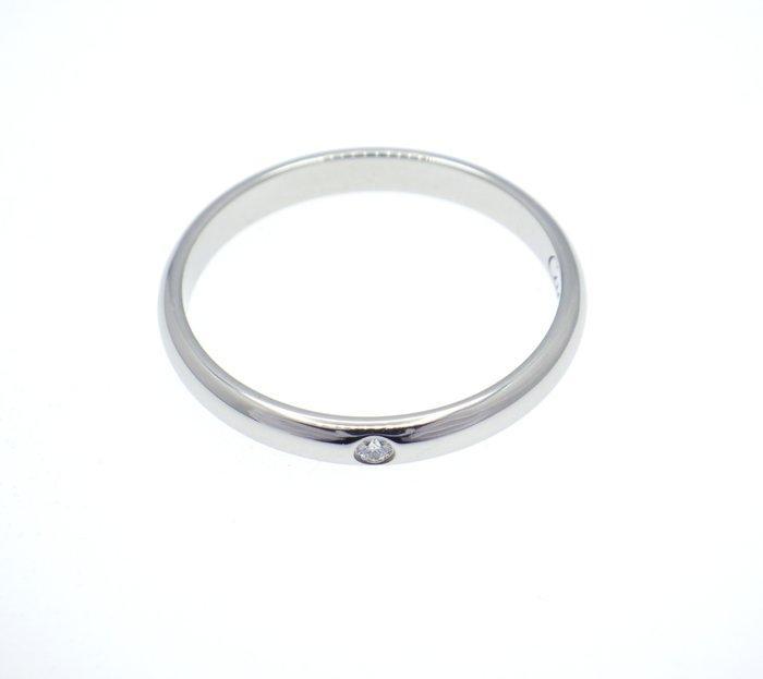 Cartier - Ring - 1895 Single Diamond Wedding band Ring Pt950, Handtassen en Accessoires, Ringen