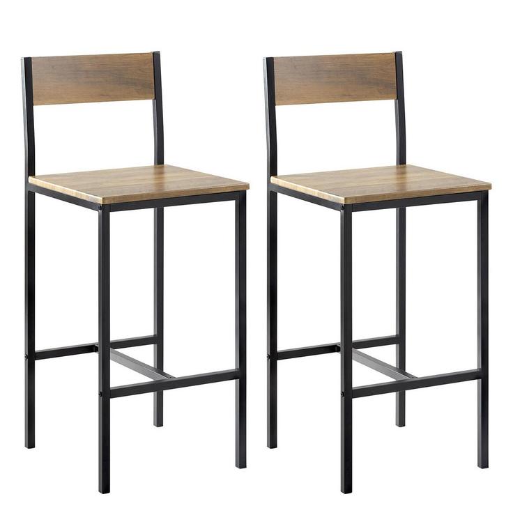 2eChoix | SoBuy Tabourets de bar set de 2 - Max 120 kg - 39, Huis en Inrichting, Tafels | Salontafels, Ophalen of Verzenden