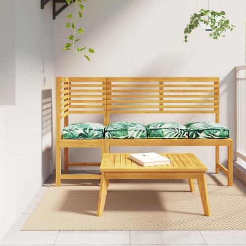 vidaXL zitkussens voor palletten - 4 stuks - bladpatroon -, Huis en Inrichting, Woonaccessoires | Kussens, Nieuw, Verzenden