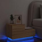 vidaXL Table de chevet avec lumières LED chêne sonoma, Maison & Meubles, Chambre à coucher | Tables de chevet, Neuf, Verzenden