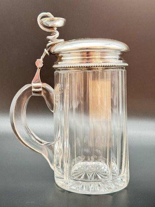 Chope - Argent 800 - Tasse à bière en argent, Antiek en Kunst, Antiek | Zilver en Goud