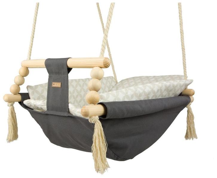 Babywiegschommel - max. 20 kg - grijze, crème diamanten, Kinderen en Baby's, Speelgoed | Buiten | Speeltoestellen, Nieuw, Ophalen of Verzenden