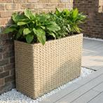 Rattan plantenbak 3-in-1 - lichtbruin - 70 x 24 x 60 cm, Huis en Inrichting, Verzenden