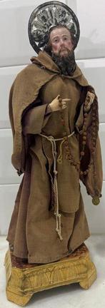 Sculpture, San Giuseppe - 53 cm - Bois, Cristal, Laiton,, Antiek en Kunst