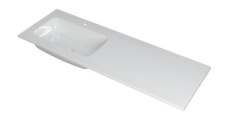 INK Wastafel Faktor polystone links met 1 kraangat 140 cm x, Doe-het-zelf en Bouw, Sanitair, Overige typen, Nieuw, Ophalen of Verzenden