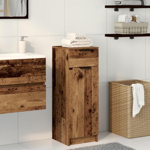 vidaXL Badkamerkast Gerecycled Hout 32x34x90 cm Kunststof, Huis en Inrichting, Kasten | Overige, Nieuw, Verzenden
