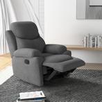 Relaxstoel - DreamComfort - Ligfunctie - Grijs, Nieuw, Ophalen of Verzenden, Modern, Stof