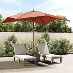vidaXL Parasol met houten paal 300x300x273 cm, Verzenden
