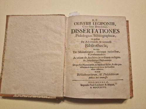 Oliviero Legiponto - R. P. Oliverii Legipontii Coenobitae, Antiquités & Art, Antiquités | Livres & Manuscrits