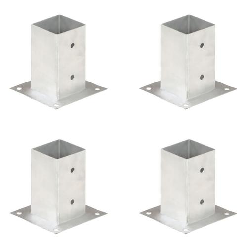 vidaXL Paalankers 4 st 81 mm gegalvaniseerd metaal, Tuin en Terras, Palen, Balken en Planken, Nieuw, Verzenden