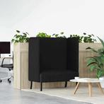 vidaXL Hoge Rugbank Zwart 109x56x121 cm Stof, Verzenden, Nieuw