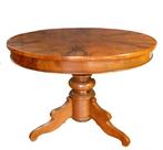 Tafel - Stijlvolle ronde tafel in fraai walnoothout -, Antiek en Kunst