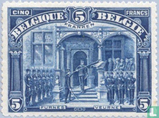 België - Koning Albert I in Veurne - 1915, Postzegels en Munten, Postzegels | Europa | België, Postfris, Verzenden