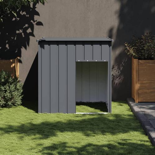 vidaXL Hondenhok met dak 110x103x109 cm gegalvaniseerd staal, Dieren en Toebehoren, Hondenhokken, Nieuw, Verzenden