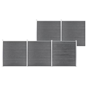 vidaXL Schutting 872x186 cm HKC grijs, Verzenden